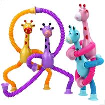 Girafa Brinquedo Pop It de Membros Esticáveis com Ventosas
