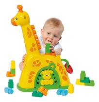 Girafa De Atividades Baby Land Cardoso Toys Blocos Grandes Amarelo