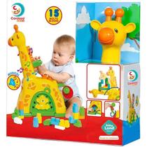 Girafa de Atividades com 15 Blocos BABY LAND Cardoso Amarela