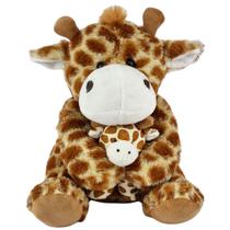 Girafa de Pelúcia Com Filhote Girafinha Nicho Bebê Safari Girafa de Pelúcia Com Filhote Girafinha Nicho Bebê Safari