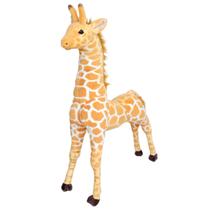 Girafa de Pelúcia Grande Realista Em Pé 84cm Safari - Sunn Toys