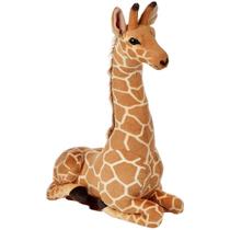Girafa De Pelúcia Safari Realista Deitada 65 Cm - Fofy Toys