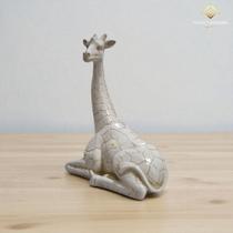 Girafa Decorativa em Gesso 31 Cm Off White Estilo Moderno para Decoração VÁRIAS VARIEDADES