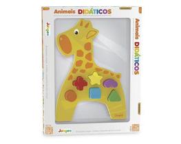Girafa Didática em Madeira Junges - Brinquedos Junges