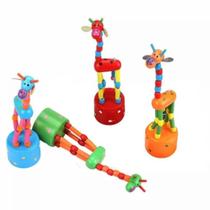 Girafa Maluca Articulada Brinquedo De Madeira 951 Shiny Toys