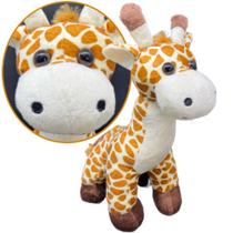 Girafa Pelúcia Animais Safari Realista Decoração 25cm