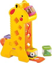 Girafa Pick a Block, Fisher Price, Mattel, Amarelo