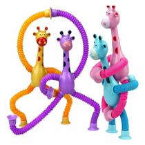 Girafa Que Estica e Gruda Pop It Tiktok Brinquedo Anti Estresse Interativo Com Led