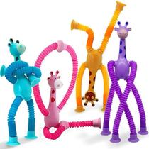 Girafa Tubo Com Ventosas Infantil Dobra Cola Gruda e Dobra - Toy King