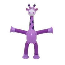 Girafas Melman Pop Tube Divertida com ventosa Novidade Infantil Brinquedo educativo