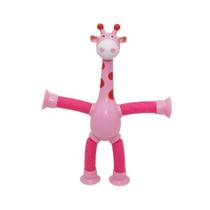 Girafas Melman Pop Tube Divertida com ventosa Novidade Infantil Brinquedo educativo