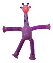 Girafas Pop It Tubo Led Kit 4uni Estica E Gruda Montessori