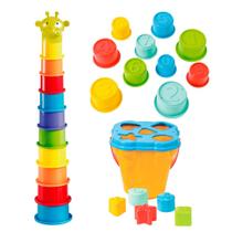 Giraffe Tower Monte E Brinque Brinquedo De Empilhar - Maptoy Giraffe Tower Monte E Brinque Brinquedo De Empilhar - Maptoy