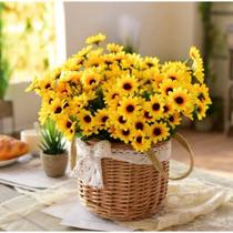 Girassol Artificial - Galho com 22 Flores 30cm