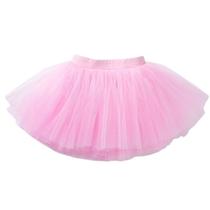 Girls Kids Ballet Skirt Mesh Tutu Ballerina Dress Gymnastics Dancing Skirt Princess Pettiskirts - Pink - M