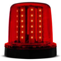 Giroflex Luz de Emergência Sinalizador 54 LEDs 12V 10W Vermelho Giroled Fixação Parafusos Carro Moto - Autopoli