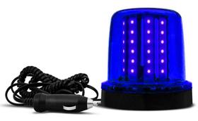 Giroled Giroflex sinalizador 10w 12/24v 54 Leds Azul Luz Emergencia