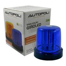 Giroled Giroflex Sinalizador Azul Resistente a Chuva Autopoli 12v Au039 54 Leds Viatura Moto e Carro Automotivo Original Universal