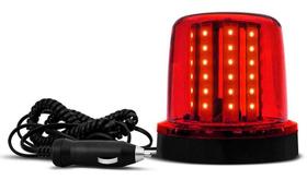 Giroled Sinalizador 54 Leds Vermelho 7 Efeitos Imã 12V 10W