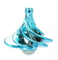 Giroscópio Rotação Desktop Mesa Sopro Vento Metal Blue