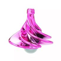 Giroscópio Rotação Desktop Mesa Sopro Vento Metal Pink