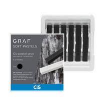 Gis Pastel Seco Graf Soft Pastels Preto - 6 Unidades Gis Pastel Seco Graf Soft Pastels Preto - 6 Unidades