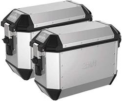 Givi par bau laterais alaska em aluminio prata 36 lt