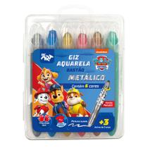 Giz Aquarela Bastão Retrátil Patrulha Canina Dac Art 3+ Anos Metálico com 6 Cores Sortidas Giz Aquarela Bastão Retrátil Patrulha Canina Dac Art 3+ Anos Metálico com 6 Cores Sortidas