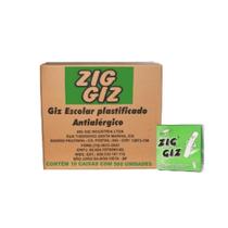 Giz Branco Antialérgico Plastificado Zig Giz C/500 Unidades