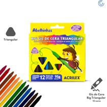 Giz Cera 12 Cores Triangular Big Acrilex