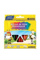 Giz Cera Acrilex Big Triangular com 12 Cores 95g Giz Cera Acrilex Big Triangular com 12 Cores 95g