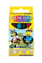 Giz Cera Acrilex Regular com 6 Cores 24g Giz Cera Acrilex Regular com 6 Cores 24g
