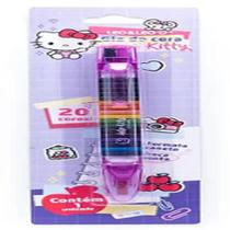 Giz Cera Caneta Troca Ponta 20 Cores Hello Kitty Blister C/1