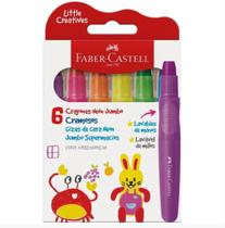 Giz Cera Jumbo Cremoso Neon 6 Cores Faber Castell