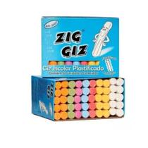 Giz Colorido Antialérgico Plastificado Zig Giz C/500 Unidad