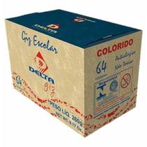 Giz colorido caixa c/64 palitos 0404 / 1cx / delta