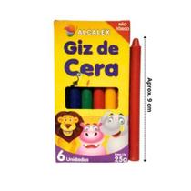 GIZ de cera 06 cores escolar papelaria contemporânea