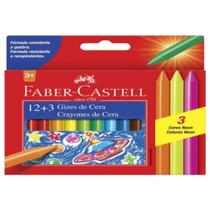 Giz de Cera 12 + 3 Cores Neon Faber Castell - Faber-castell