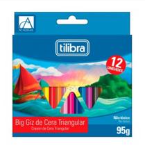 Giz De Cera 12 Cores Big Triangular Académie Tilibra