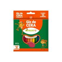 Giz de Cera 12 Cores Fino Leo e Leo Giz de Cera 12 Cores Fino Leo e Leo