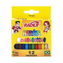 Giz de Cera 12 Cores Fino Radex Heróis
