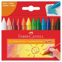 Giz de Cera 12 Cores Jumbo Faber Castell