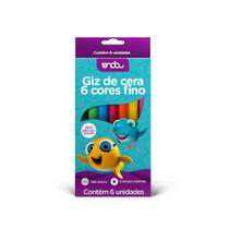 Giz de Cera 6 Cores - Cores Vivas e Resistência Giz de Cera 6 Cores - Cores Vivas e Resistência