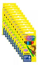 Giz de Cera Acrilex 06 cores KIT 12 unids Atacado Giz de Cera Acrilex 06 cores KIT 12 unids Atacado