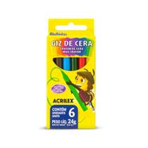 Giz de Cera Acrilex 6 Cores 24g