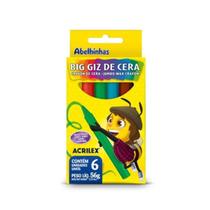 Giz De Cera Acrilex Big 06 Cores Giz De Cera Acrilex Big 06 Cores