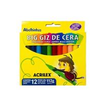 Giz De Cera Acrilex Big 12 Cores Giz De Cera Acrilex Big 12 Cores