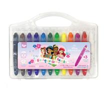 Giz de Cera Aquarela Retrátil DAC Art - Princesas - 12 Cores Giz de Cera Aquarela Retrátil DAC Art - Princesas - 12 Cores