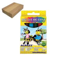 Giz De Cera Big Acrilex 56G 09106 6 Cores Com 12 Unidades