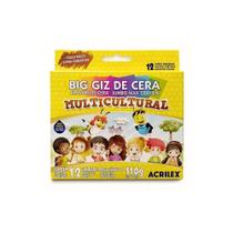 Giz De Cera Big Acrilex Multicultural 12 Cores